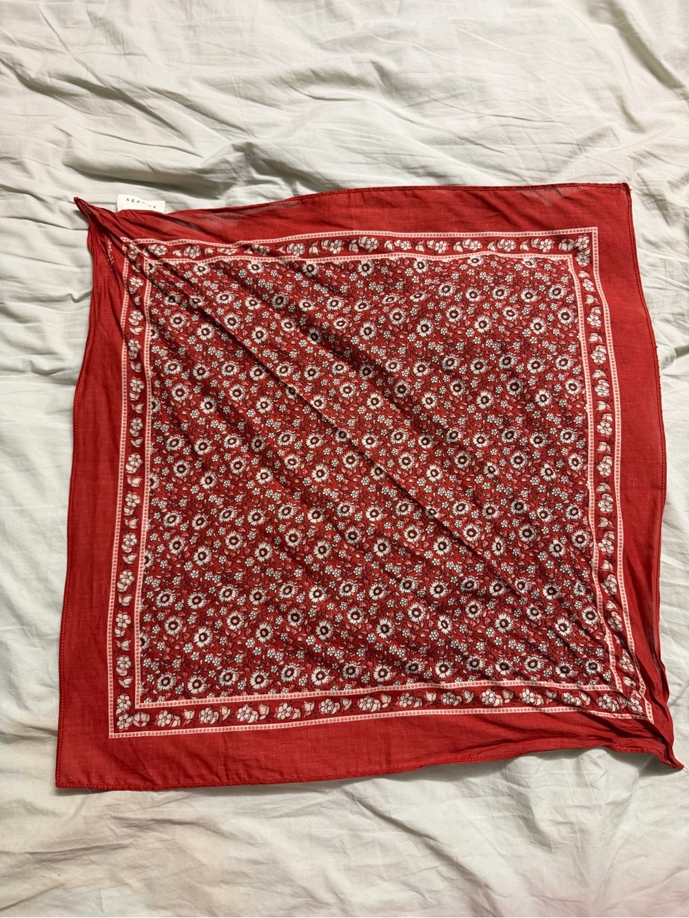 Sezane Scarf in Sara Red